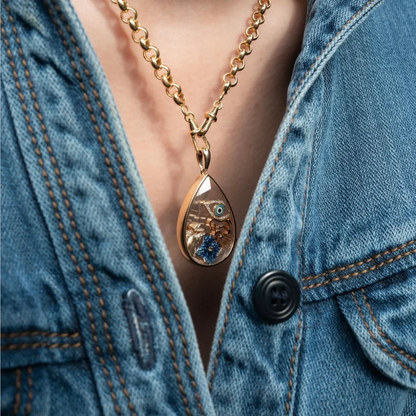 Collar con Dijes Intercambiables en Acero Inoxidable